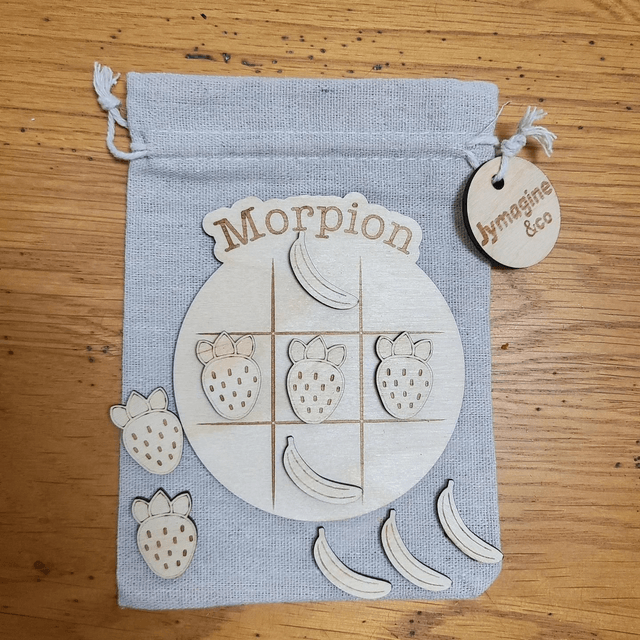 Morpion bois brut