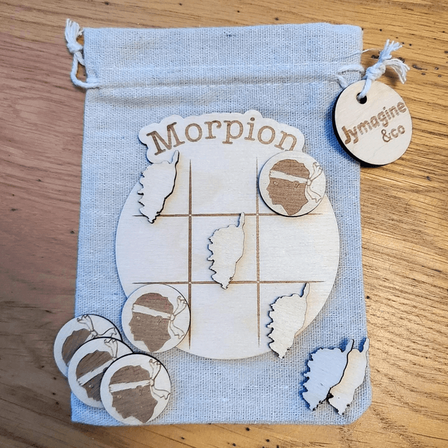 Morpion bois brut